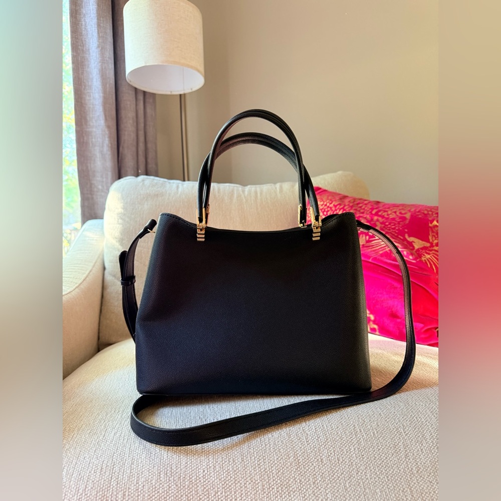 Elegant Black Top Handle Handbag